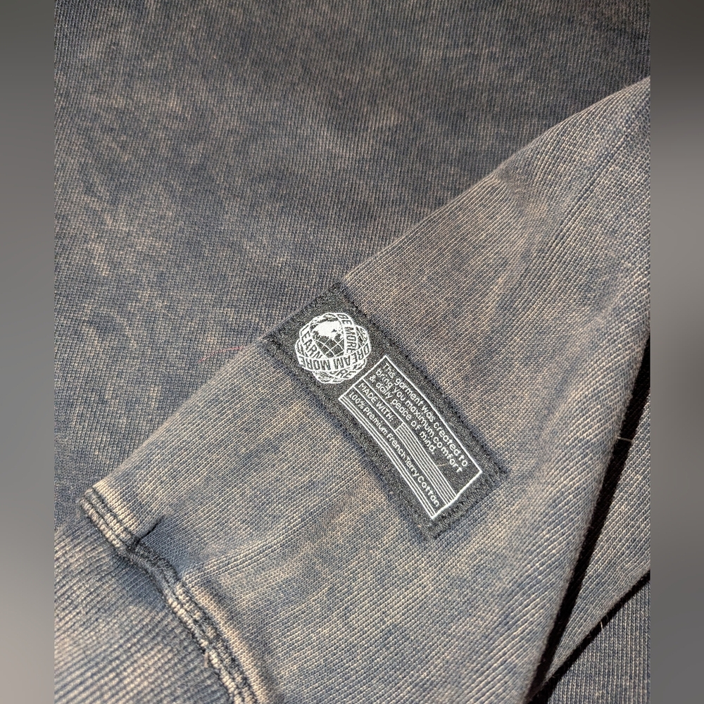 NWT Very Terry Distressed Hoodie Sz M - Picture 3 of 5